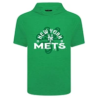Men's Levelwear Green New York Mets St. Patrick's Day Phase Shamrock Short Sleeve T-Shirt Hoodie