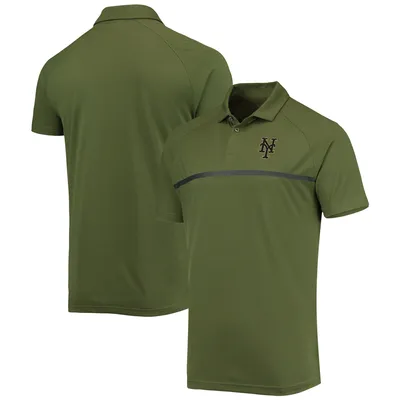 New York Mets Levelwear Delta Sector Raglan Polo - Olive