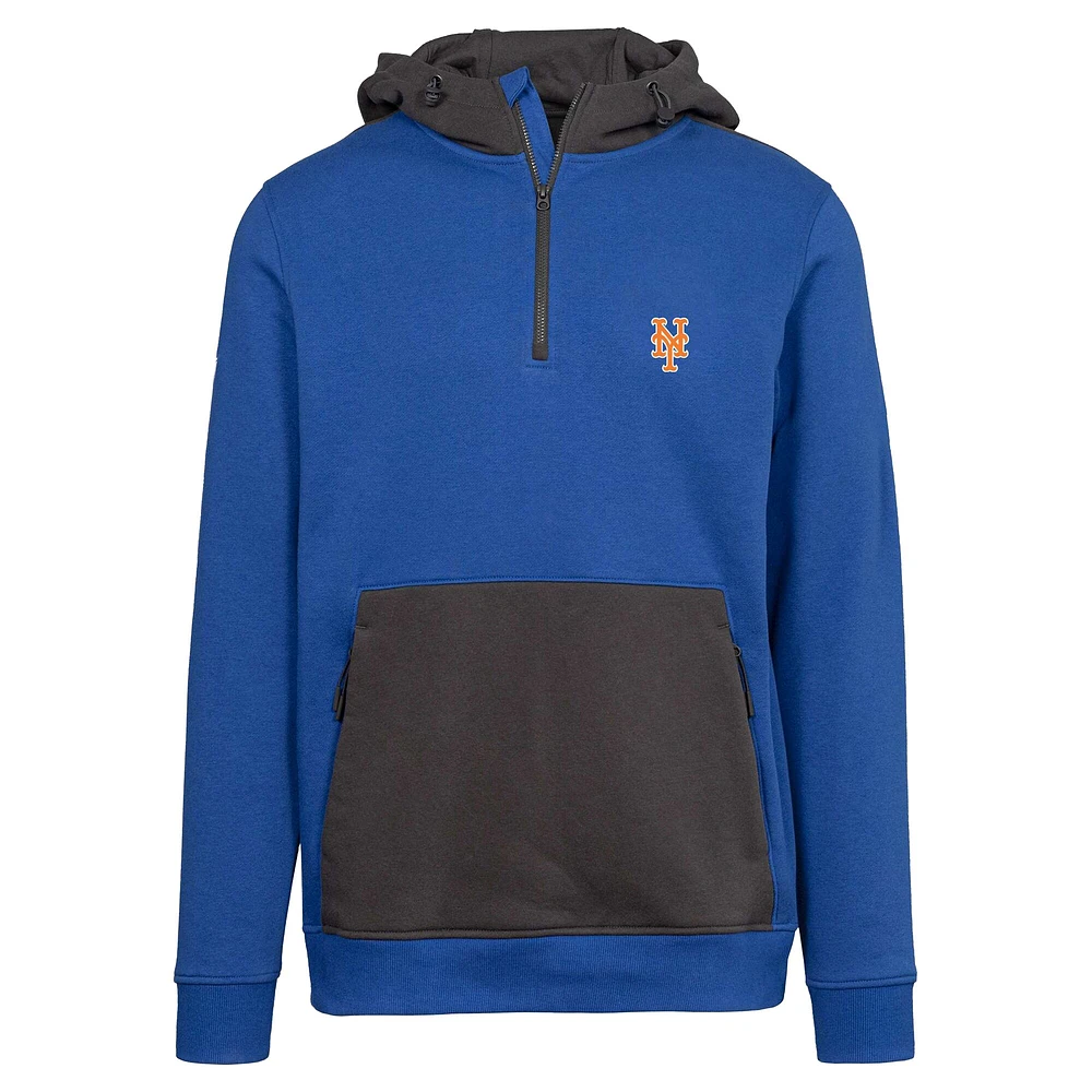 Sweat à capuche zippé quart de tour Chicane Insignia 2.0 Royal New York Mets pour homme Levelwear