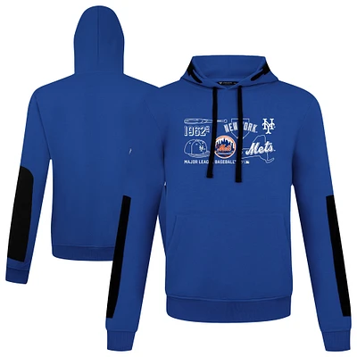Men's Levelwear  Royal New York Mets Cooperstown Collection Bombay Campaign Pullover Hoodie