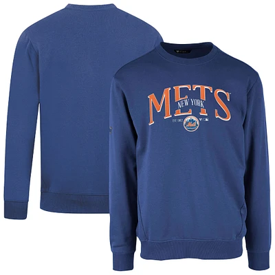 Men's Levelwear Royal New York Mets Cooperstown Collection Zane Vintage Pullover Sweatshirt