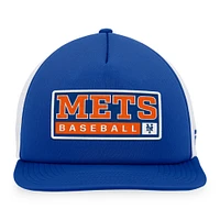 Casquette Snapback Majestic Royal/White New York Mets Foam Trucker pour homme