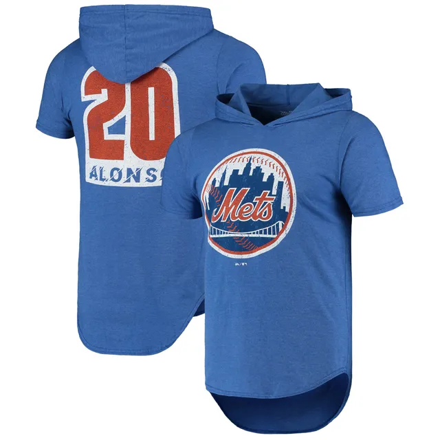 New York Mets Majestic Threads Women's Raglan 3/4-Sleeve T-Shirt