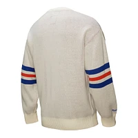 Men's Mitchell & Ness Cream New York Mets Retro Pullover Sweater