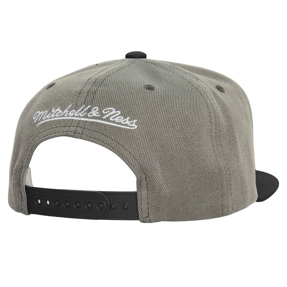 Men's Mitchell & Ness Gray New York Mets Cooperstown Collection Basic Flip Snapback Hat