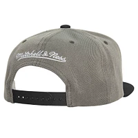 Men's Mitchell & Ness Gray New York Mets Cooperstown Collection Basic Flip Snapback Hat