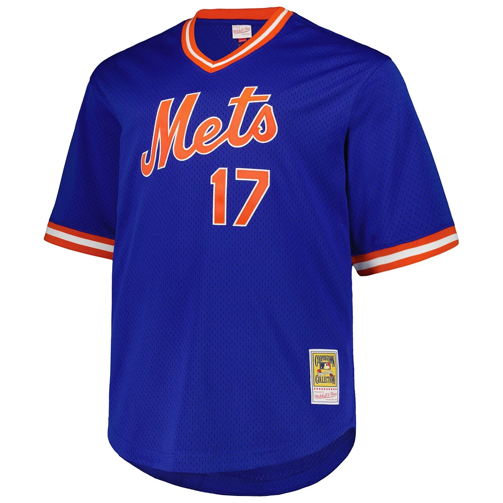 Men's Mitchell & Ness Keith Hernandez Royal New York Mets 1986 Cooperstown Collection Mesh Pullover Jersey