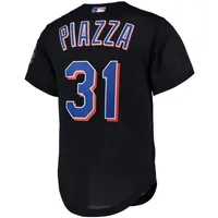 Youth Mitchell & Ness Mike Piazza Black New York Mets Cooperstown Collection Mesh Batting Practice Jersey Size: Medium