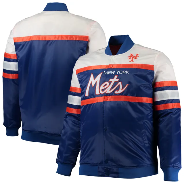 New York Mets Antigua Fortune Big & Tall Quarter-Zip Pullover Jacket