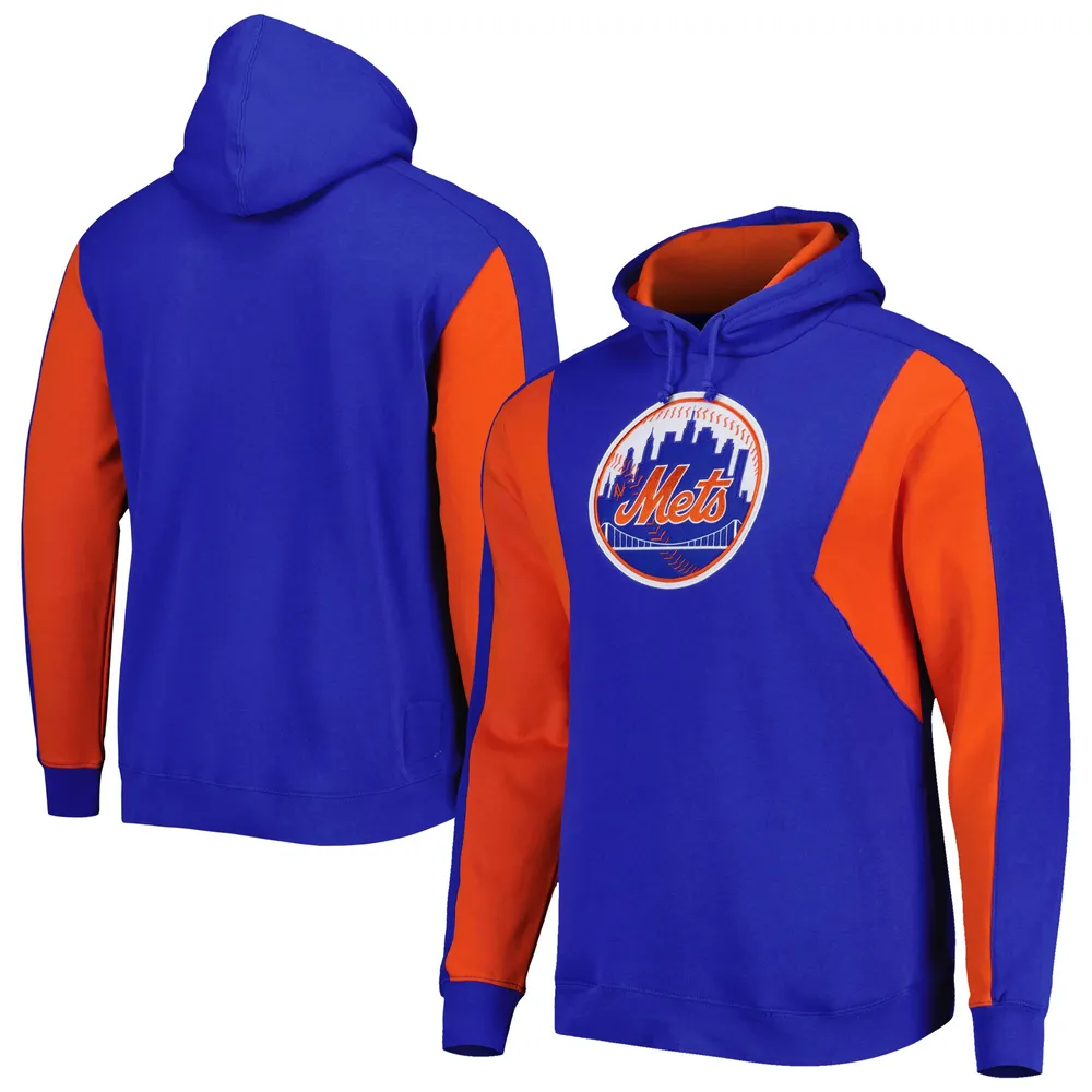 Men's Mitchell & Ness Royal/Orange New York Mets Fleece Full-Zip Hoodie Size: Small