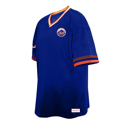 Men's Mitchell & Ness Royal New York Mets Big Tall V-Neck T-Shirt