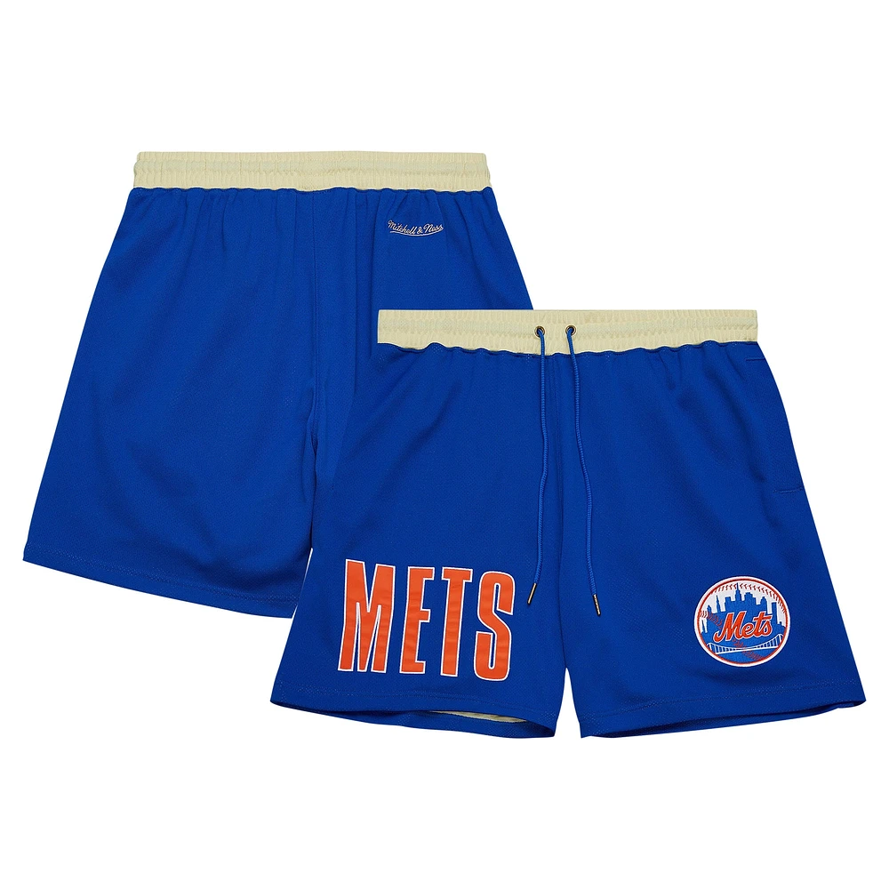 Short tendance Mitchell & Ness Royal New York Mets OG 2.0 pour hommes