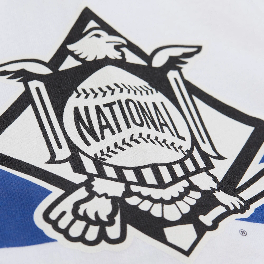 Men's Mitchell & Ness White New York Mets Cooperstown Collection Team Origins Premium T-Shirt