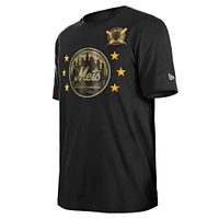 T-shirt noir New Era pour hommes des Mets de York 2024 la Journée Forces armées