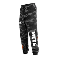 Men's New Era Black York Mets Camo Jogger Pants