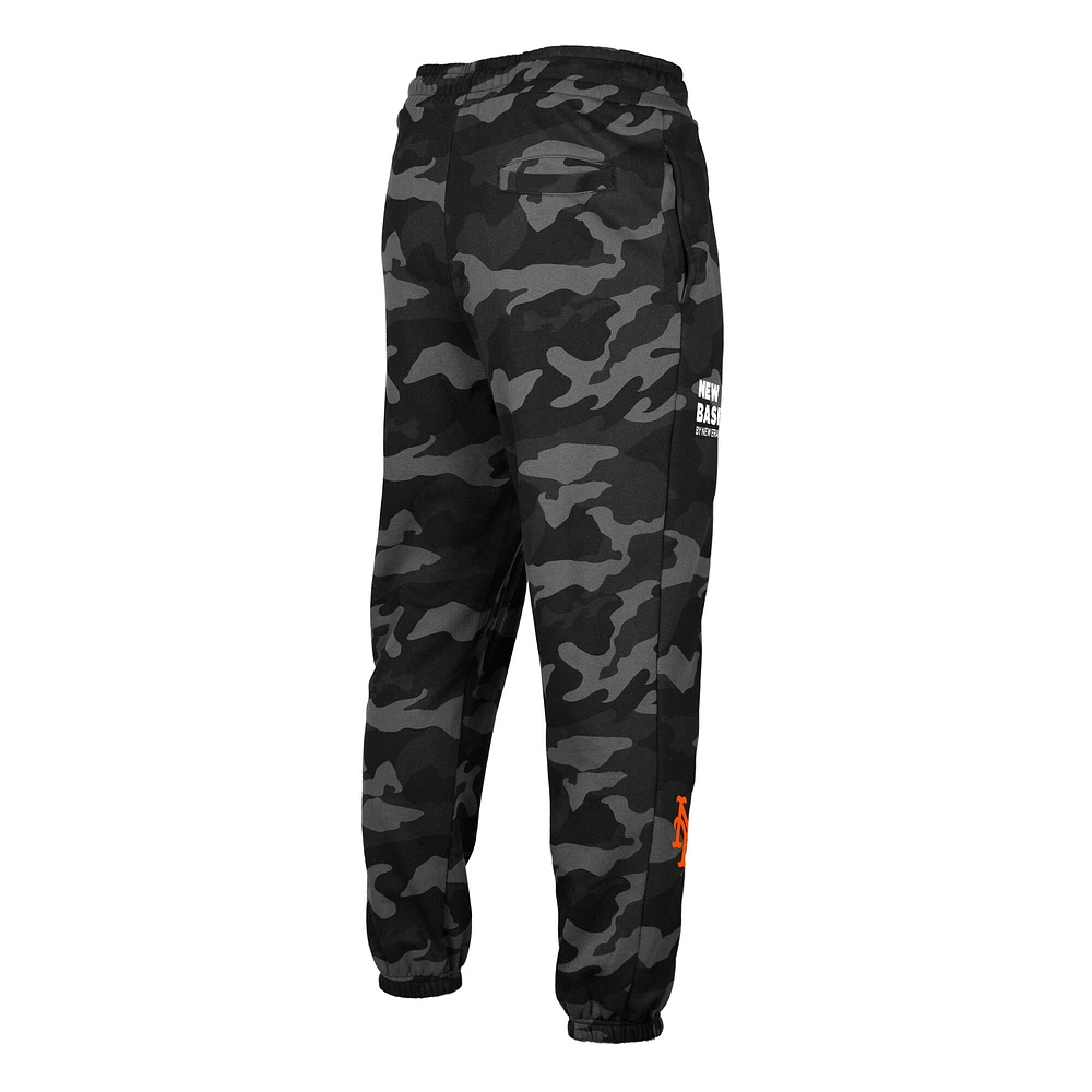 Men's New Era Black York Mets Camo Jogger Pants