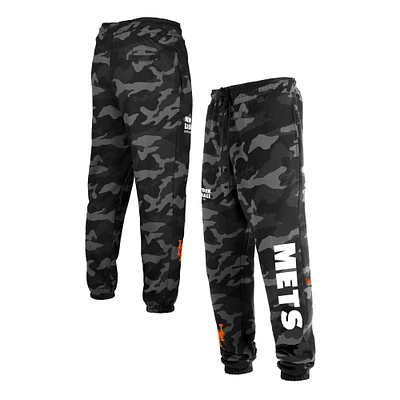 Men's New Era Black York Mets Camo Jogger Pants