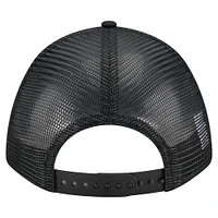 Men's New Era Black New York Mets City Initial 9FORTY A-Frame M-Crown Adjustable Trucker Hat