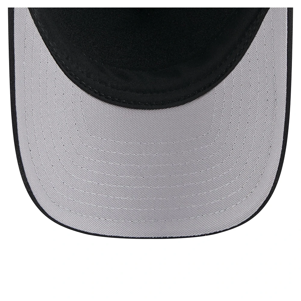 Men's New Era Black New York Mets City Initial 9FORTY A-Frame M-Crown Adjustable Trucker Hat