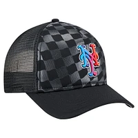 Men's New Era Black New York Mets Gradient 9FORTY A-Frame M-Crown Trucker Adjustable Hat