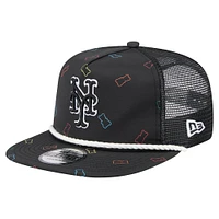 Men's New Era  Black New York Mets Gummy Golfer Trucker Adjustable Hat