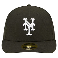 Men's New Era Black York Mets Low Profile 59FIFTY Fitted Hat