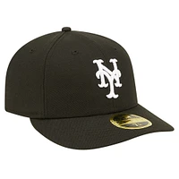 Men's New Era Black York Mets Low Profile 59FIFTY Fitted Hat
