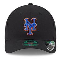 Casquette ajustable New Era noire New York Mets Player Replica 9FORTY pour homme