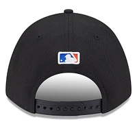 Casquette ajustable New Era noire New York Mets Player Replica 9FORTY pour homme