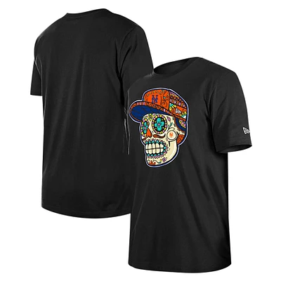 Men's New Era Black York Mets Sugar Skulls T-Shirt