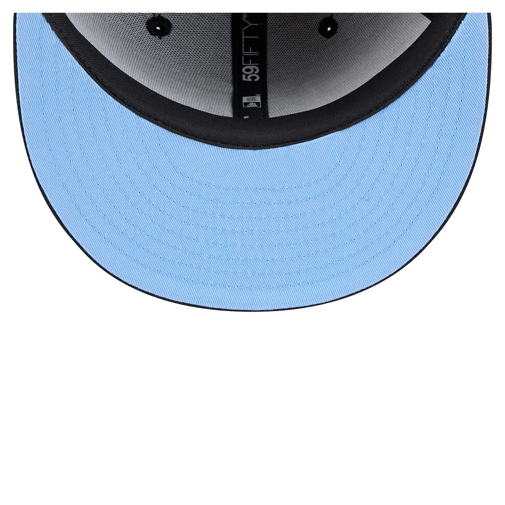Men's New Era Black York Mets Tonal Koi 59FIFTY Fitted Hat