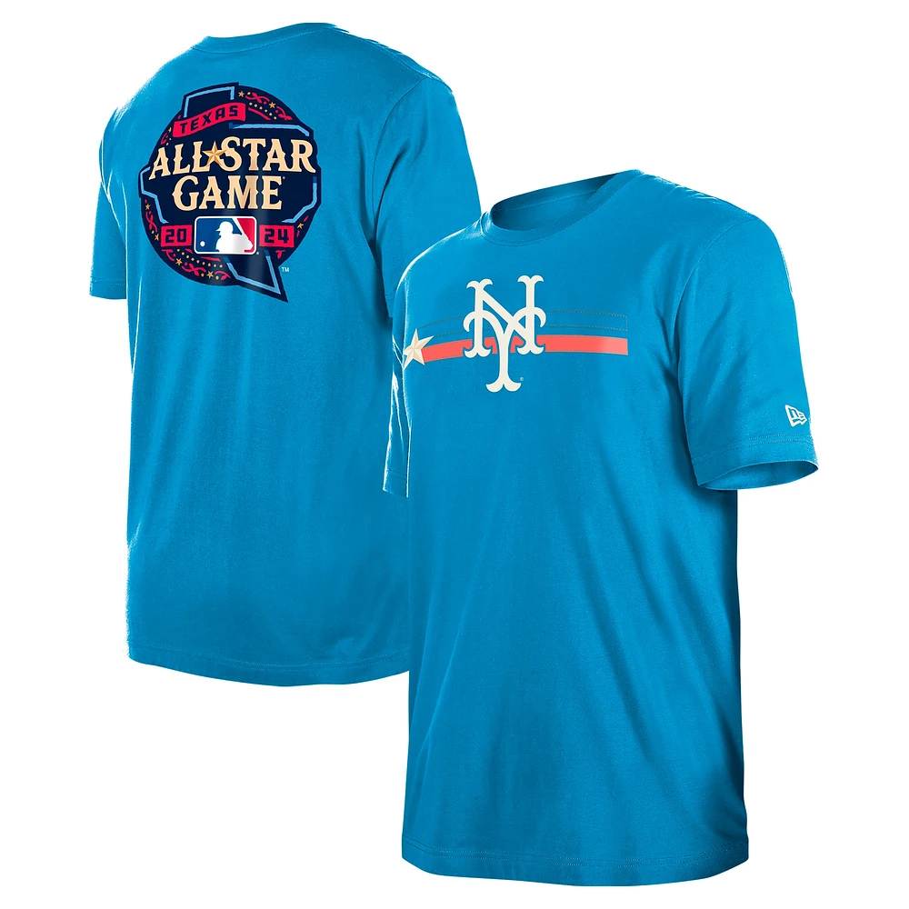 Men's New Era Blue York Mets 2024 MLB All-Star Game Hat Hookup T-Shirt