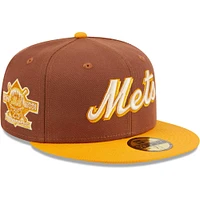 Casquette ajustée 59FIFTY New York Mets Tiramisu Era pour homme marron