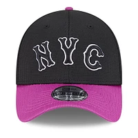 Men's New Era Charcoal/Purple York Mets City Connect Batting Practice 39THIRTY Flex Hat