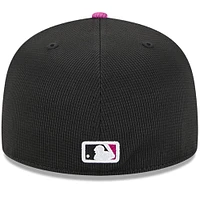 Men's New Era Charcoal/Purple York Mets City Connect Batting Practice 59FIFTY Fitted Hat