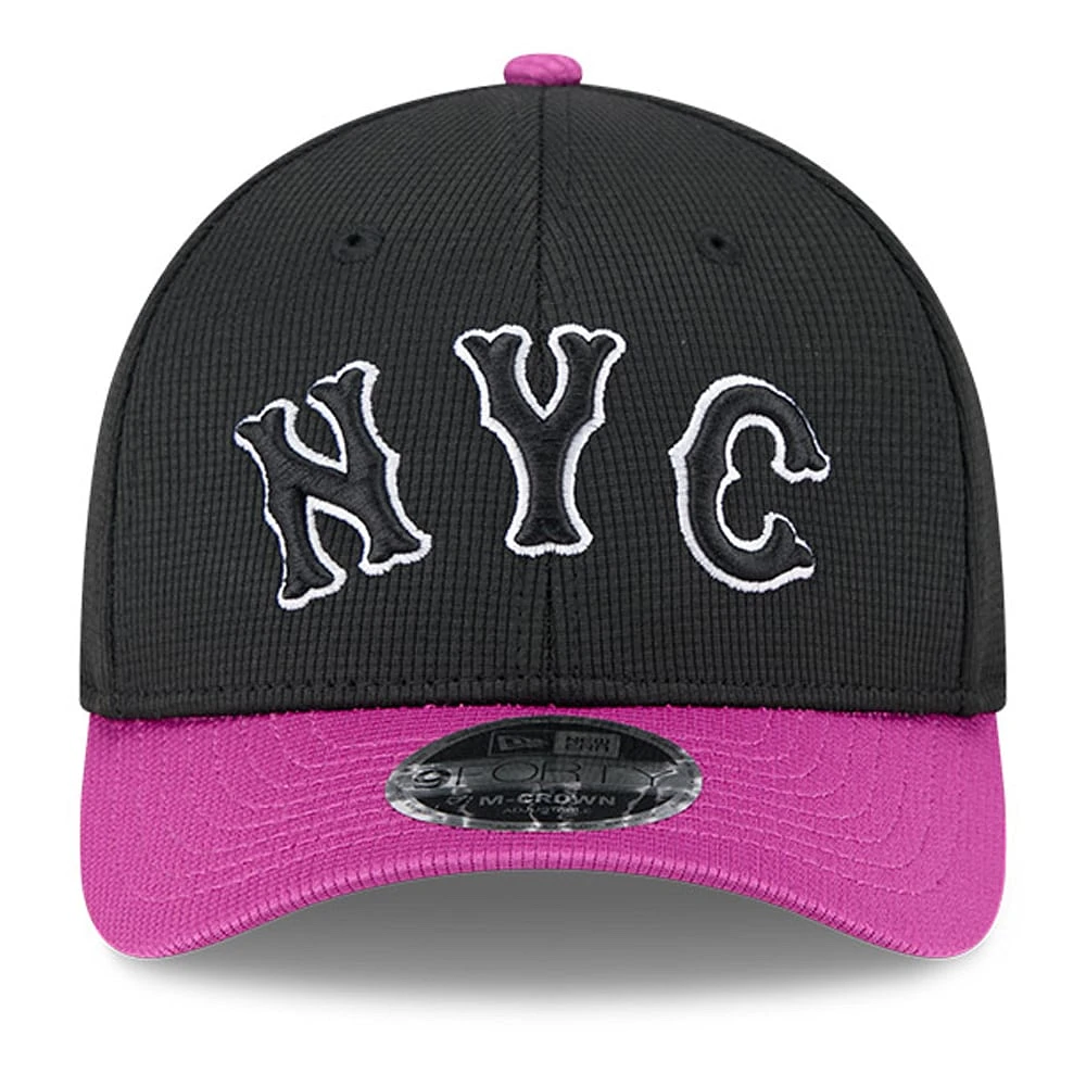 Men's New Era Charcoal/Purple New York Mets City Connect Batting Practice 9FORTY M-Crown Adjustable Hat