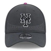 Casquette flexible New Era Graphite York Mets 2024 City Connect 39THIRTY pour hommes