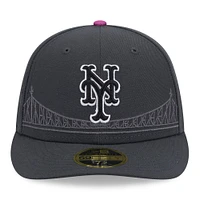 Men's New Era Graphite York Mets 2024 City Connect Low Profile 59FIFTY Fitted Hat