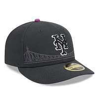 Casquette ajustée 59FIFTY New Era Graphite York Mets 2024 City Connect Low Profile pour homme