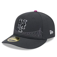 Casquette ajustée 59FIFTY New Era Graphite York Mets 2024 City Connect Low Profile pour homme