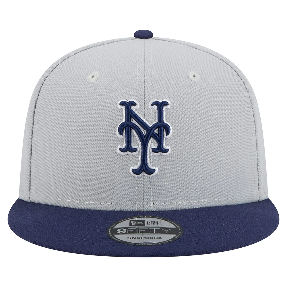 Casquette snapback 9FIFTY New Era gris/bleu marine pour homme