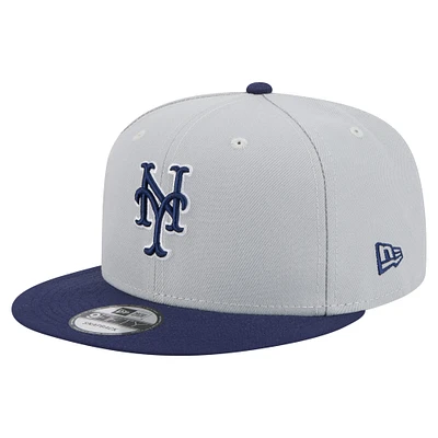 Men's New Era Gray/Navy New York Mets 2-Tone Color Pack 9FIFTY Snapback Hat