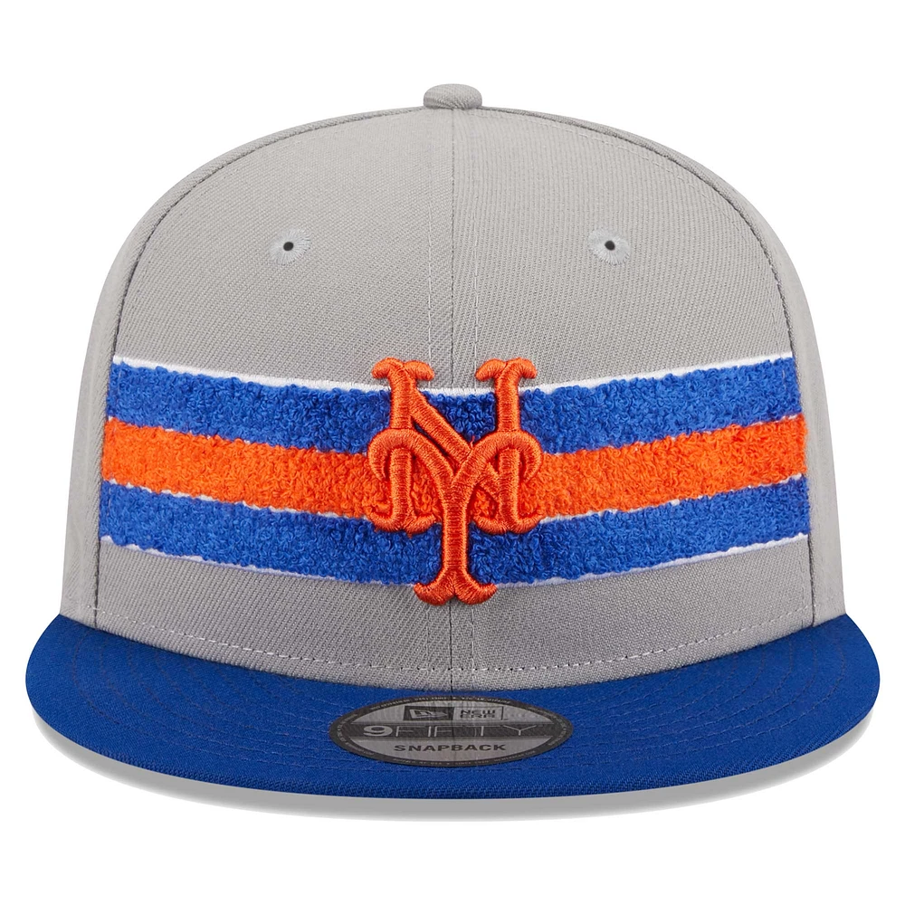 Men's New Era Gray/Royal New York Mets Band 9FIFTY Snapback Hat