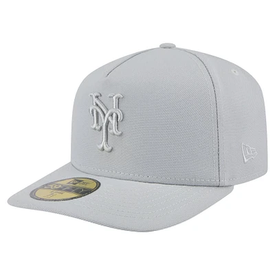 Casquette ajustée New Era 59FIFTY pour homme avec coloris York Mets gris