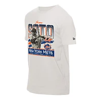 T-shirt New Era Juan Soto pour homme, crème, York Mets Batter Up