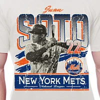 T-shirt New Era Juan Soto pour homme, crème, York Mets Batter Up