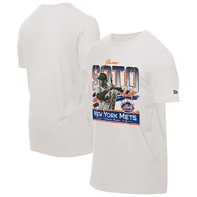 T-shirt New Era Juan Soto pour homme, crème, York Mets Batter Up