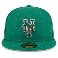 Casquette ajustée 59FIFTY New Era Kelly Green pour homme des Mets de York la Saint-Patrick