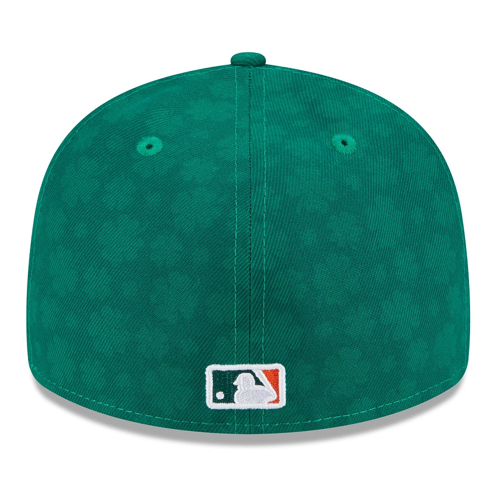 Casquette ajustée 59FIFTY à profil bas New Era pour homme, motif York Mets, vert Kelly, Saint-Patrick
