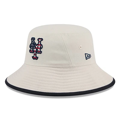 Men's New Era  Khaki New York Mets 2024 Fourth of July Bucket Hat